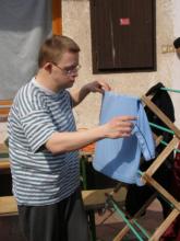 Drying clothes